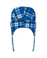 New Era Royal Indianapolis Colts Sideline Plaid Sherpa Trapper Hat