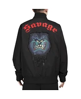 Freeze Max Men's Black Looney Tunes Taz Savage Varsity Full-Zip Jacket