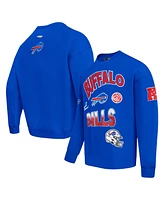 Pro Standard Men's Royal Buffalo Bills Turn It Up Drop Shoulder Pullover Sweatshirt