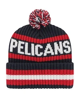 '47 Brand Men's Navy New Orleans Pelicans Bering Cuffed Knit Hat with Pom