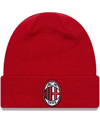 New Era Men's Red Ac Milan Core Cuffed Knit Hat