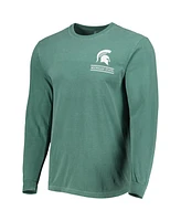 Image One Men's Green Michigan State Spartans Circle Campus Scene Long Sleeve T-Shirt