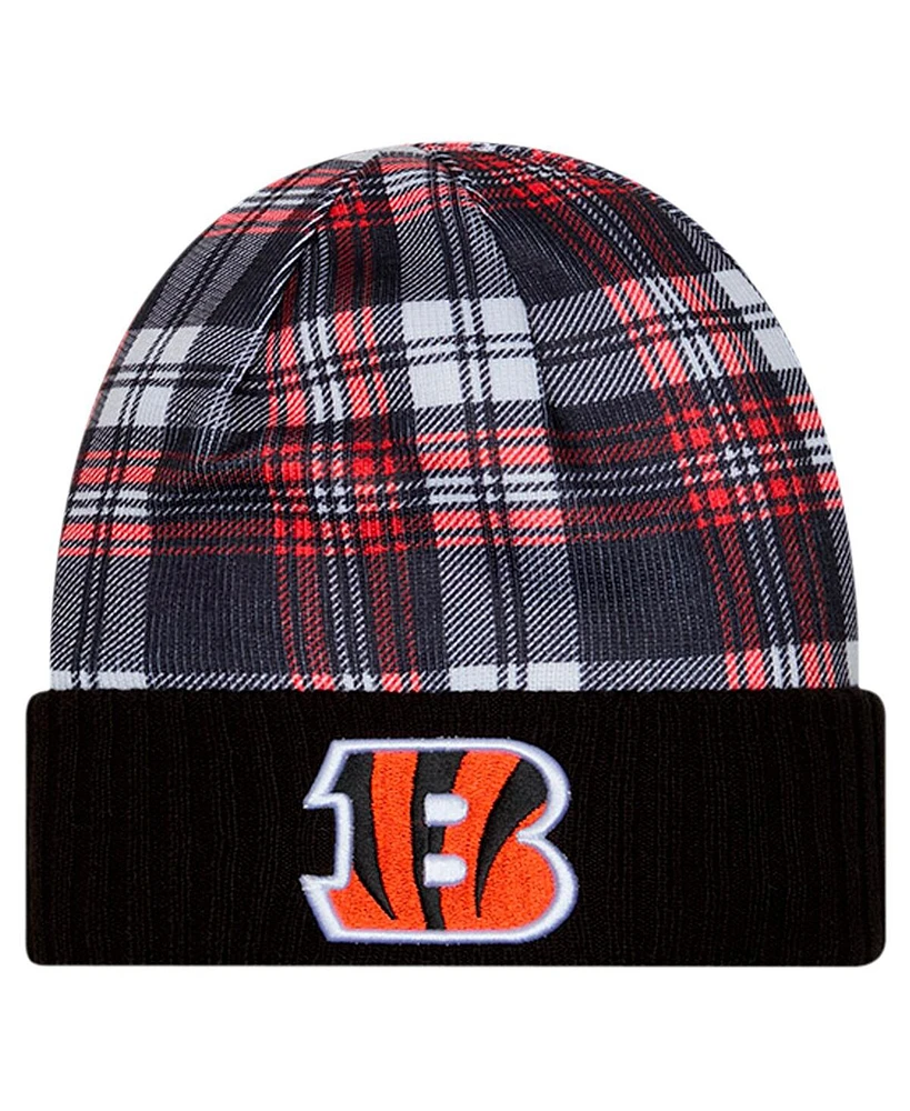 New Era Men's Black Cincinnati Bengals Sideline Statement Cuffed Knit Hat