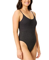 Salt + Cove Juniors' Metallic One-Piece Swimsuit, Exclusively at Macy's