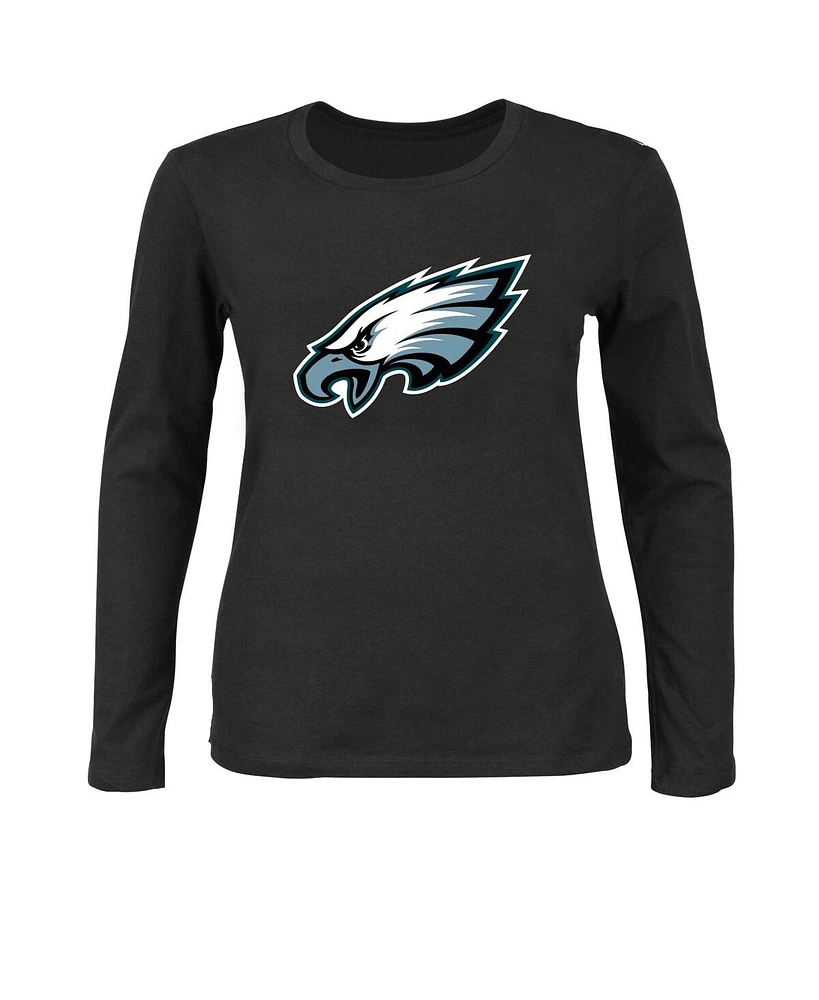 Fanatics Women's Black Philadelphia Eagles Plus Long Sleeve T-Shirt