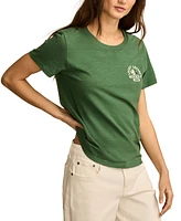 Lucky Brand Women's Cotton Mickey Mouse Feel The Luck T-Shirt