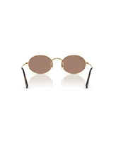 Ray-Ban Unisex Oval Metal Chromance Sunglasses, RB3547