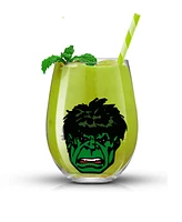 JoyJolt Marvel Heroes Stemless Drinking Glasses, Set of 4