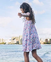 Hurley Big Girl Printed Sleeveless Tie-Back Swing Dress