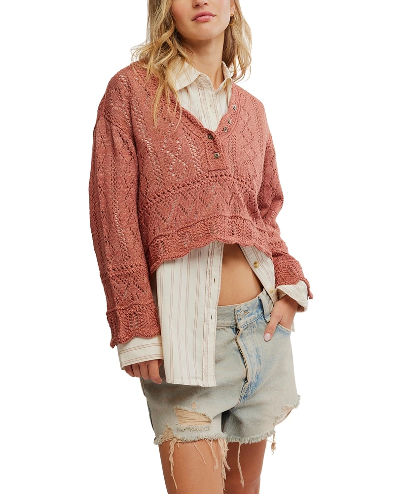 Free People Women's Charlotte Cropped Sweater