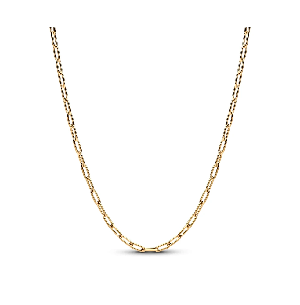 Pandora 14K Gold Plated Elongated Link Chain Necklace