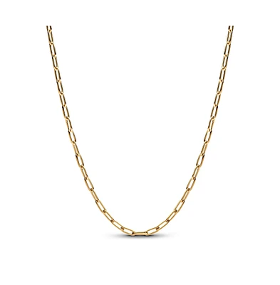 Pandora 14K Gold Plated Elongated Link Chain Necklace