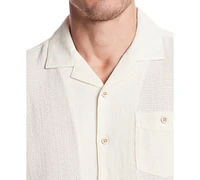 Weatherproof Vintage Men's Airtex Regular-Fit Textured Button-Down Camp Shirt