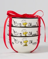 Lenox Chef Snoopy Porcelain Mini Bowls, Set of 3