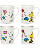 Lenox Chef Snoopy Mugs, Set of 4
