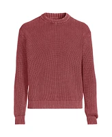 Lands' End Men's Long Sleeve Drifter Garment Dyed Sweater