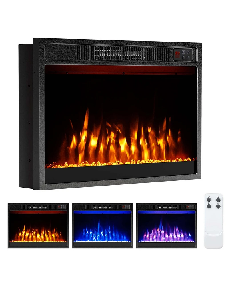 23" 750 with 1500W 5000 Btu Electric Fireplace Insert with Remote Control Timer