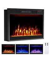 23" 750 with 1500W 5000 Btu Electric Fireplace Insert with Remote Control Timer