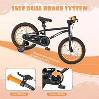 Kids Bike Sport Bicycle for 4-7 Years Old with Adjustable Seat, Reflectors, and Training Wheels a Safe Fun Ride