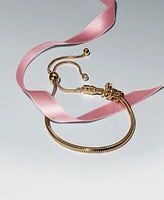 Pandora Gold Plated Love Script Bracelet Gift Set