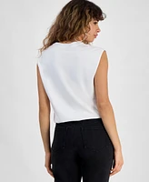Bar Iii Women's Sleeveless Blouson Tee, Exclusively at Macy's