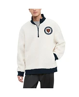 Tommy Hilfiger Men's Cream Chicago Bears Jordan Sherpa Quarter-Zip Sweatshirt