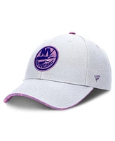 Fanatics Men's White New York Islanders Authentic Pro Hockey Fights Cancer Adjustable Hat