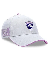 Fanatics Men's White Florida Panthers Authentic Pro Hockey Fights Cancer Adjustable Hat