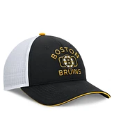 Fanatics Men's Black/White Boston Bruins Authentic Pro Rink Trucker Hat