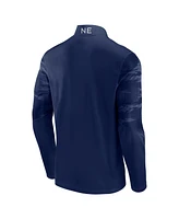 Fanatics Men's Navy New England Patriots Defender Quarter-Zip Sweatshirt