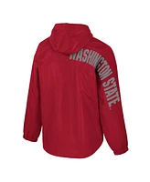 Colosseum Men's Crimson Washington State Cougars Reloaded Anorak Half-Zip Jacket