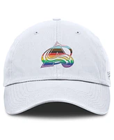 Fanatics Men's White Colorado Avalanche Pride Adjustable Hat