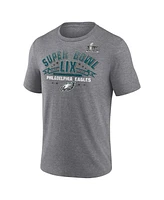 Fanatics Men's Heather Gray Philadelphia Eagles Super Bowl Lix Made It Tri-Blend T-Shirt