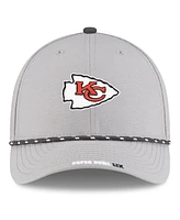 New Era Men's Gray Kansas City Chiefs Super Bowl Lix Opening Night 9FORTY Adjustable Hat