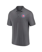 Fanatics Men's Gray Chicago Cubs Component Polo