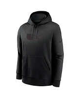 Nike Men's Black Arizona Cardinals Edge French Terry Club Pullover Hoodie