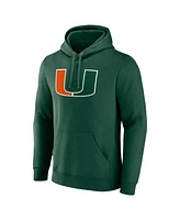 Fanatics Men's Green Miami Hurricanes Fleece Pullover Hoodie