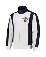 Tommy Hilfiger Men's White/Navy Chicago Bears Nolan Full-Zip Track Jacket