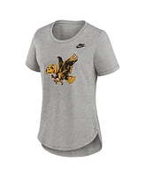 Nike Women's Heather Gray Iowa Hawkeyes Legacy Tri-Blend T-Shirt