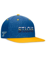 Fanatics Men's Blue/Gold St. Louis Blues Authentic Pro Alternate Jersey Snapback Hat