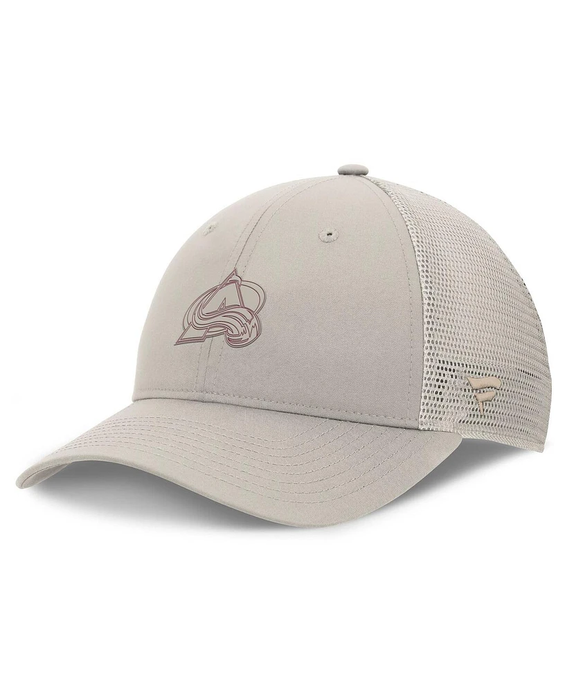 Fanatics Women's Tan Colorado Avalanche Authentic Pro Road Trucker Adjustable Hat