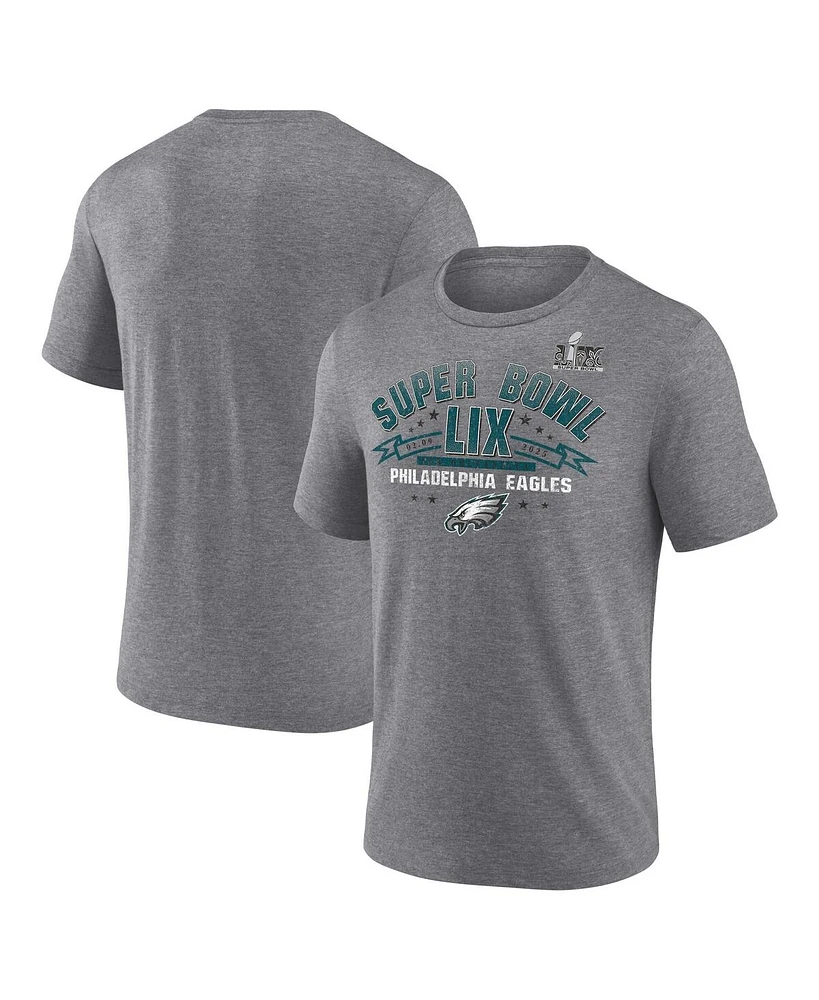 Fanatics Men's Heather Gray Philadelphia Eagles Super Bowl Lix Made It Tri-Blend T-Shirt