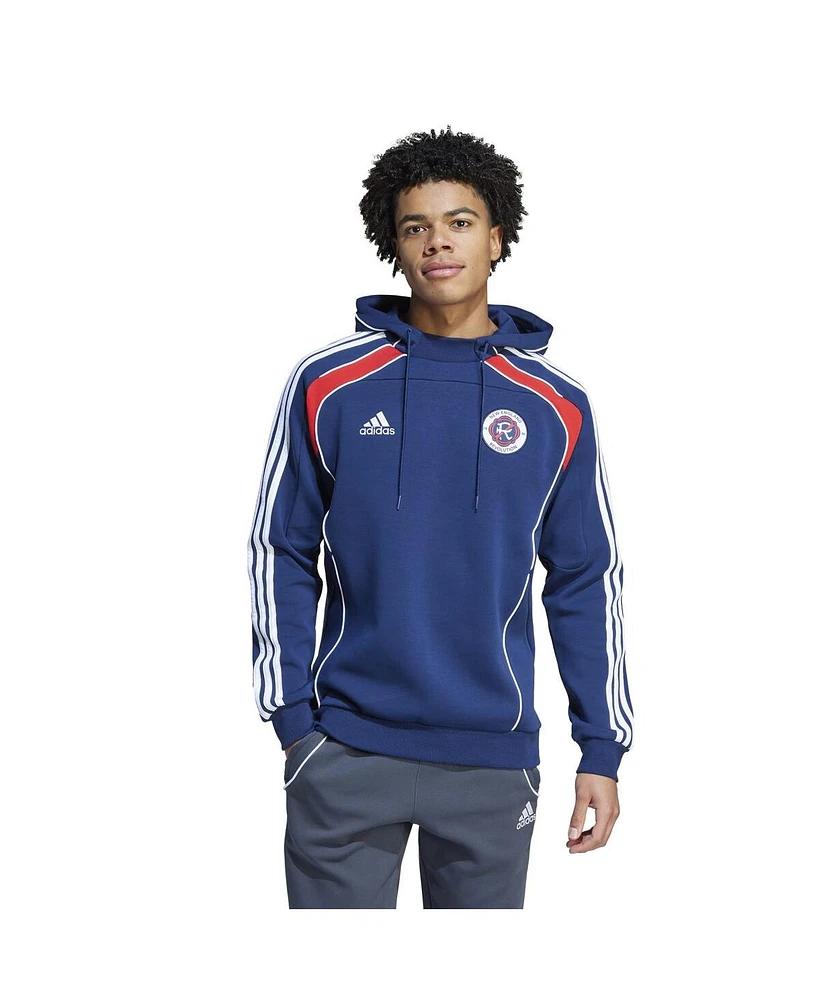 Adidas Men's Navy New England Revolution 2025 Travel Pullover Hoodie