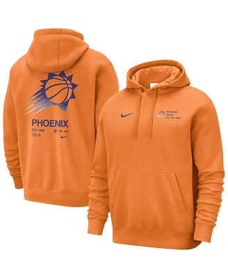 Nike Men's Orange Phoenix Suns Courtside Club Pullover Hoodie