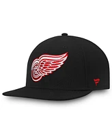 Fanatics Men's Black Detroit Red Wings Core Fitted Hat