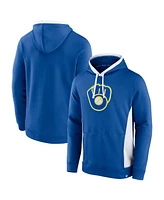 Fanatics Men's Royal Milwaukee Brewers True Classics Fanarama Pullover Hoodie