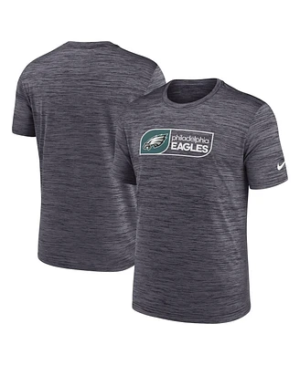 Nike Men's Black Philadelphia Eagles Big Tall Velocity Jock Tag Performance T-Shirt