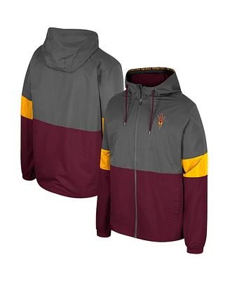 Colosseum Men's Charcoal Arizona State Sun Devils Miles Full-Zip Hoodie Jacket