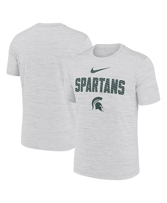 Nike Men's White Michigan State Spartans Campus Slant Velocity Performance T-Shirt