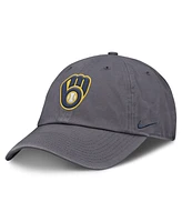 Nike Men's Gray Milwaukee Brewers Club Adjustable Hat